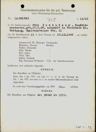Rosenbaum, Otto