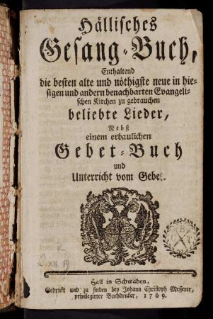 1r-356, Haellisches Gesang-Buch