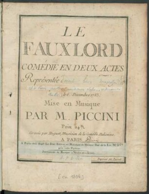 Le Faux Lord : Comédie En Deux Actes