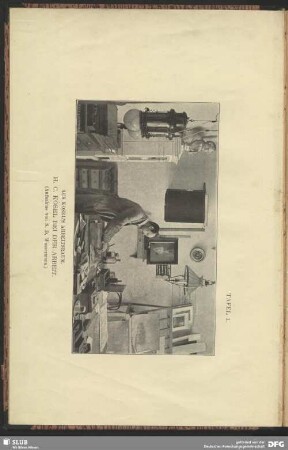 Aus Kosel's Arbeitsraum, H. C. Kosel bei der Arbeit