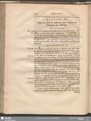 Section VI. Usage du calcul des différences pour trouver les Caustiques par réfléxion