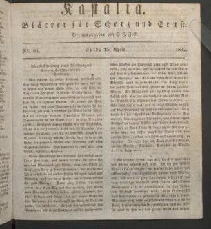 Ausgabe vom 22. April 1832.