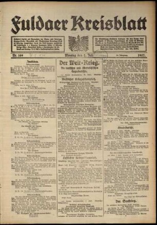Ausgabe vom Montag, den 02. Juli 1917.