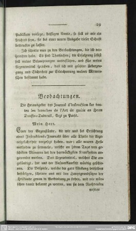 Beobachtungen