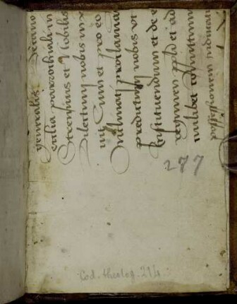 Fragment einer lateinischen Urkunde