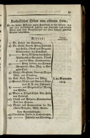 Kurhessischer Orden vom eisernen Helm