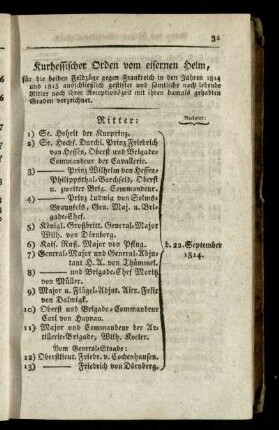 Kurhessischer Orden vom eisernen Helm