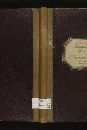 Feuerversicherungsbuch Registerband