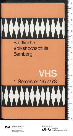 Programm 1. Semester 1977/1978