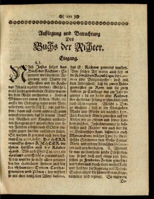 Außlegung und Betrachtung Des Buchs der Richter