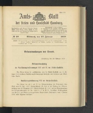 No. 48, 27. Februar 1918