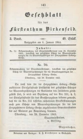 6. Januar-2. November = 49.-75. Stück