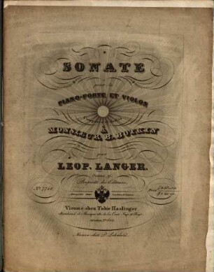 Sonate : pour le piano-forte et violon ; oeuv. 9