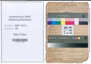 Entnazifizierung Franz Abel , geb. 20.02.1894 (Schlosser)