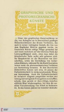 Graphische und photomechanische Künste