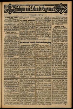 Dritte Ausgabe vom Sonntag, den 04. Oktober 1931.