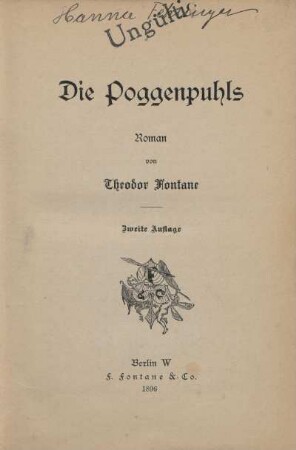 Die Poggenpuhls : Roman