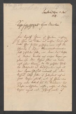 Brief an Carl Friedrich Rungenhagen : 03.05.1841