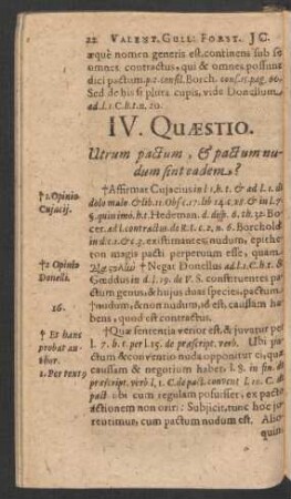 IV. Quaestio. Utrum pactum, & pactum nudum sind eadem?