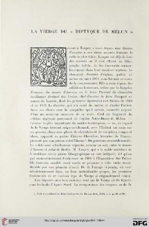 4. Pér. 11.1914: La Vierge du "Diptyque de Melun"