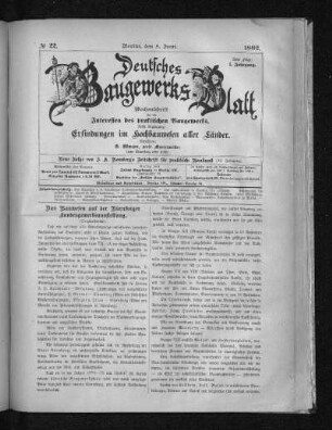 42. Jahrgang. No. 22.