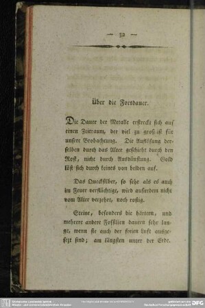 Über die Fortdauer