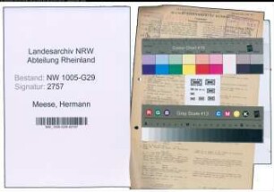 Entnazifizierung Hermann Meese , geb. 12.06.1891 (Bahninspektor)