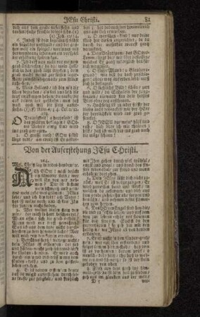 Von der Auferstehung Jesu Christi.