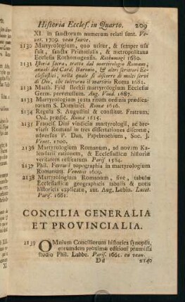 209-215, Concilia Generalia et Provincialia