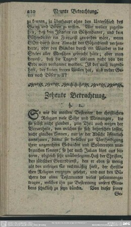 Zehente Betrachtung