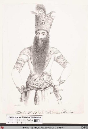 Bildnis Fath Ali (eig. Baba Chan), Schah von Persien (reg. 1797-1834)