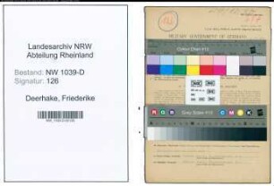 Entnazifizierung Friederike Deerhake , geb. 10.10.1910 (Bueroangestellte)