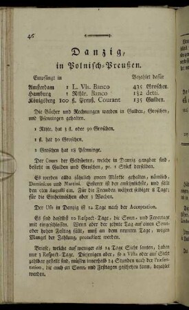 [D] = Danzig, in Polnisch-Preußen – Dublin, im Königreiche Irrland