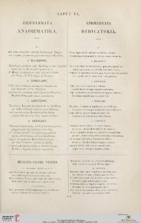 Caput VI: Epigrammata dedictoria