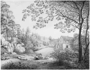 Brettmühle bei Seifersdorf : Seifersdorf, Brettmühle, Stich 1822