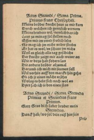 Actus Secundi / Scena Secunda