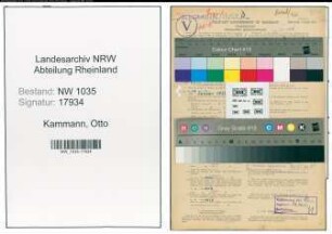 Entnazifizierung Otto Kammann , geb. 06.05.1902 (Ingenieur)