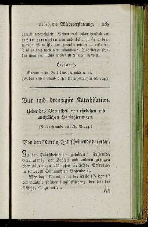 Vier und dreyßigste Katechisation. Ueber das Vorurtheil von ehrlichen und unehrlichen Handthierungen.