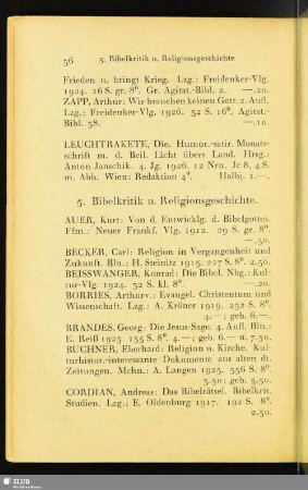 5. Bibelkritik u. Religionsgeschichte