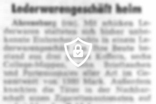 Einbrecher suchten Lederwarengeschäft heim