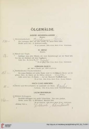 Ölgemälde (Nr. 1-111)