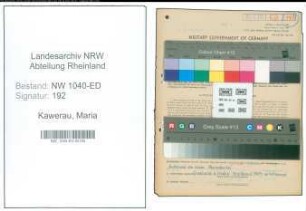 Entnazifizierung Maria Kawerau , geb. 19.01.1908 (Kindergaertnerin)