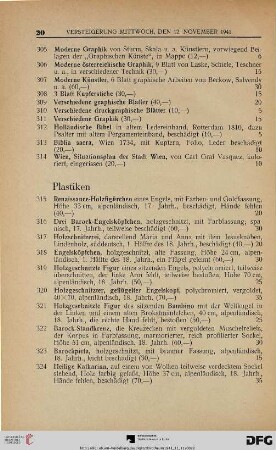 Plastiken (Nr. 315-373)