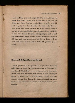 Ein verdächtiger Herr taucht auf