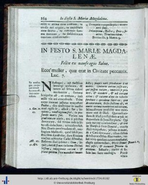 In festo S. Mariae Magdalenae