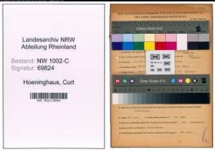 Entnazifizierung Curt Hoeninghaus, geb. 03.07.1892 (Kaufmann)