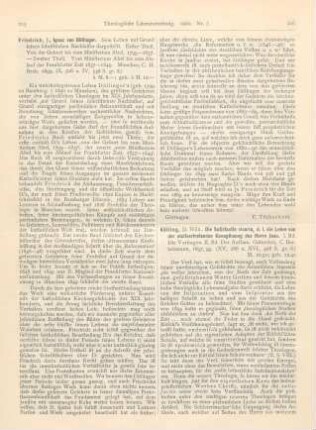 215-216 [Rezension] Friedrich, J., Ignaz von Döllinger