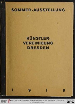 Sommer-Ausstellung / Künstler-Vereinigung Dresden