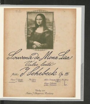Souvenir de Mona Lisa : valse lente ; op. 25