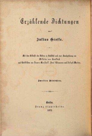 Erzählende Dichtungen, 2